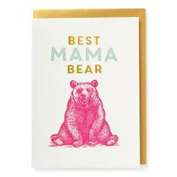 Best Mama Bear Greetings Card QP574