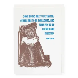 Books and Dog Greetings Card QP629