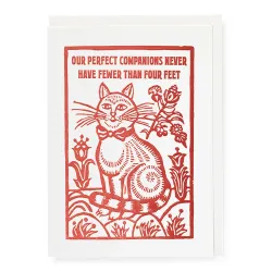 Our Perfect Companions Cat Greetings Card QP630