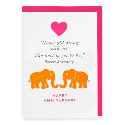 Robert Browning Grow Old With Me Anniversary Card QP696