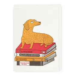 Charlotte Farmer Bookshop Dog Greetings Card QP632