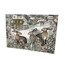 Angela Harding We Three Hares Mini Advent Calendar Card ADC1