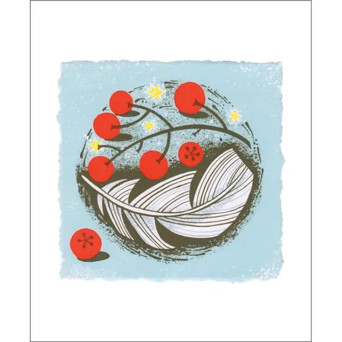 Angie Lewin Berries and Feather Greetings Card AL340X