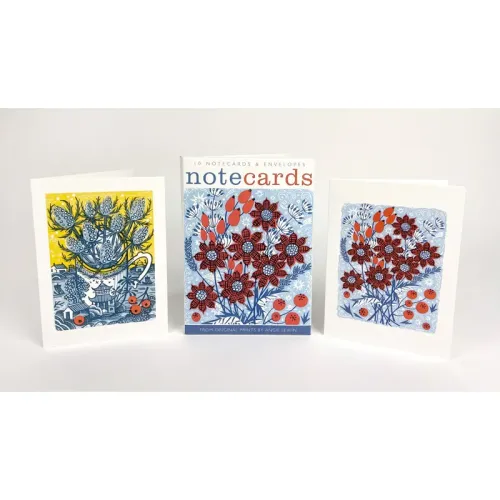 Angie Lewin Frost Flowers and Sea Holly Note Cards NL126