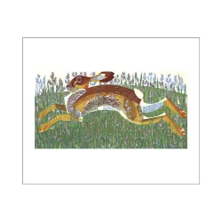 Matt Underwood Hill Hare Greetings Card MU3260