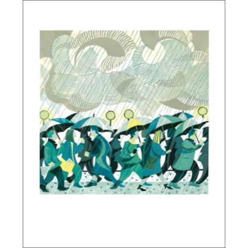 Paul Cleden A Wet Walk Greetings Card PL2048