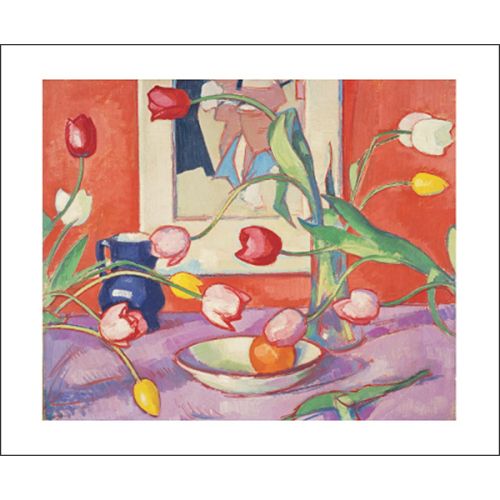 Samuel John Peploe Tulips The Blue Jug Greetings Card PP3091