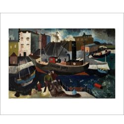 Suzanne Cooper Renwick Coals Ship and Fisherman Greetings Card SC2026