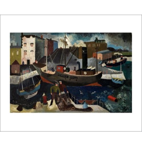 Suzanne Cooper Renwick Coals Ship and Fisherman Greetings Card SC2026