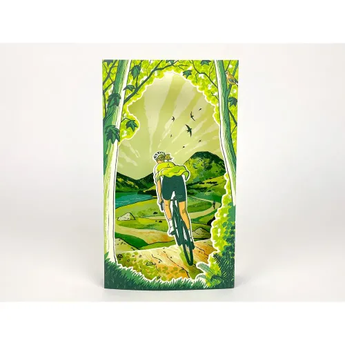 Tom Jay Spring Spins Cycling Greetings Card TJ3223