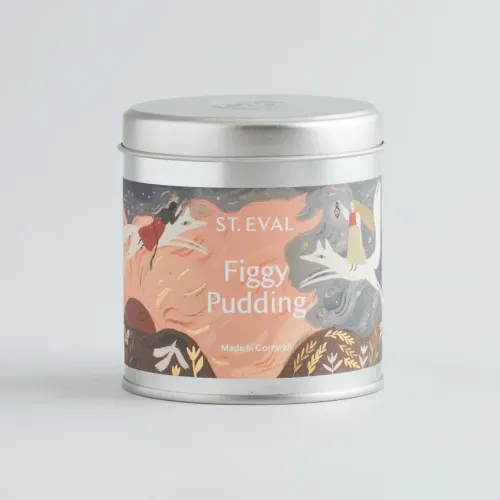 St Eval Figgy Pudding Scented Candle Christmas Tin