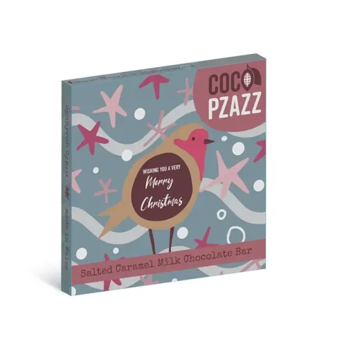 Coco Pzazz Robin Salted Caramel Milk Chocolate Bar