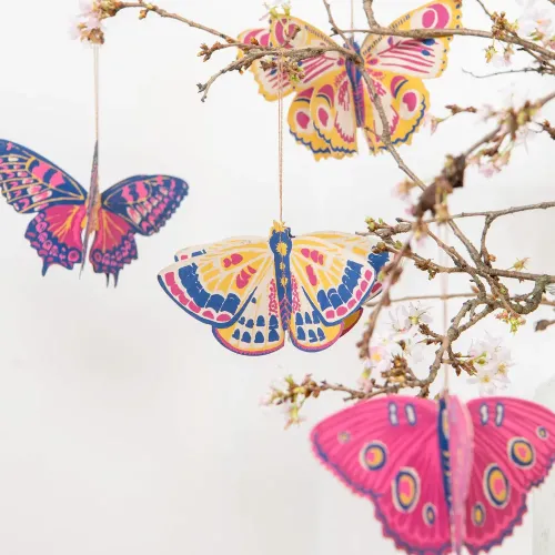 East End Press Paper Butterflies Ornaments