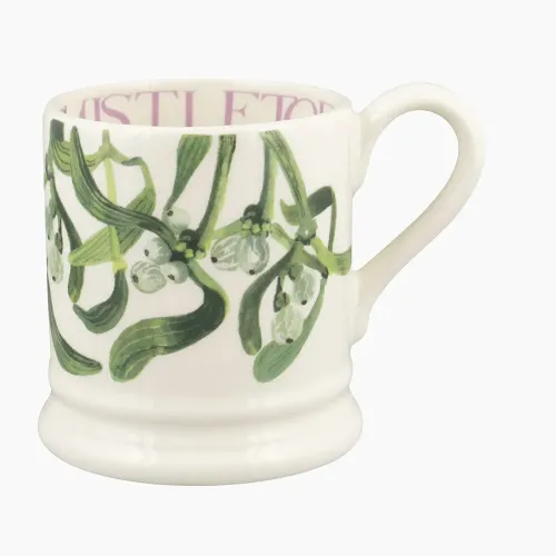 Emma Bridgewater Winter Flowers Mistletoe Half Pint Mug