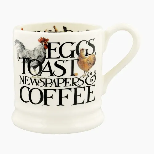 Emma Bridgewater Rise and Shine Eggs and Toast Half Pint Mug