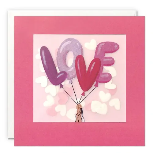 James Ellis Love Balloons Shakies Greetings Card PP3707