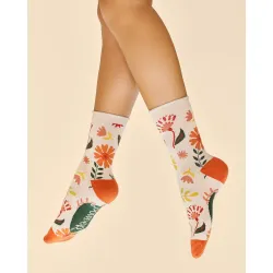 Powder Design Ladies Ankle Socks Watercolour Flowers Cream