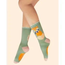 Powder Design Ladies Ankle Socks Cosy Fox Sage