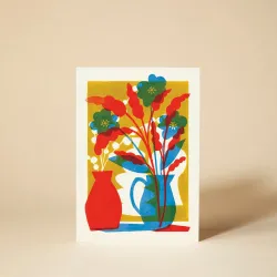 Pressed and Folded Flora 1 Greetings Card