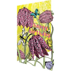 Roger la Borde Fritillaria Happy Birthday Card GC2403