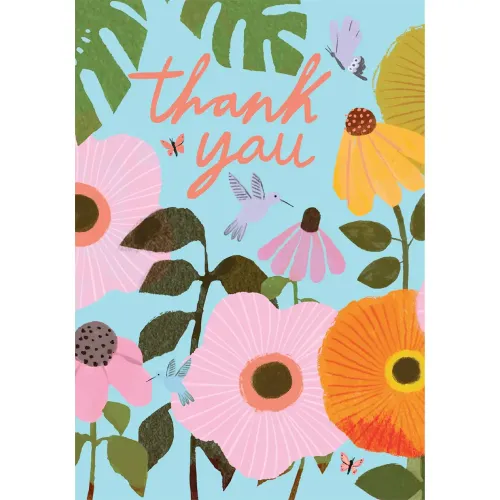 Roger La Borde Bright Blooms Thank You Card GCN444