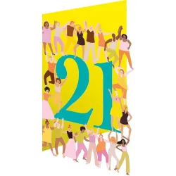 Roger la Borde Dancers 21st Birthday Card GC2396