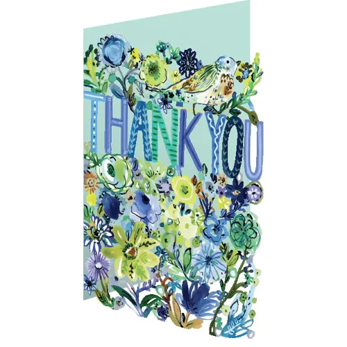 Roger la Borde Floral Thank You Card GC2178