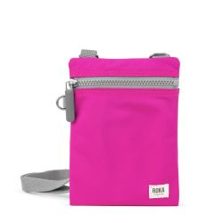 Roka Chelsea Sustainable Nylon Pocket Sling Bag Candy Pink