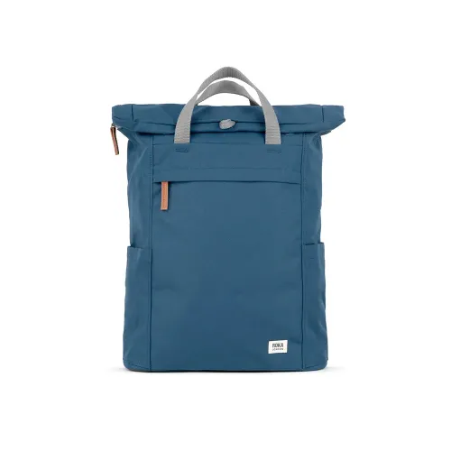 Roka Finchley A Large Backpack Recycled Canvas Deep Blue