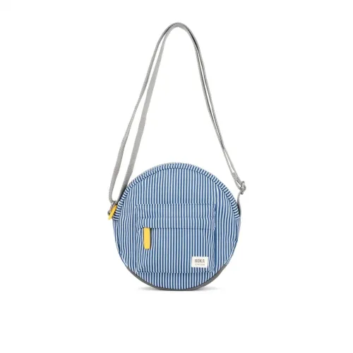 Roka Sustainable Paddington B Small Crossbody Bag Hickory Stripe