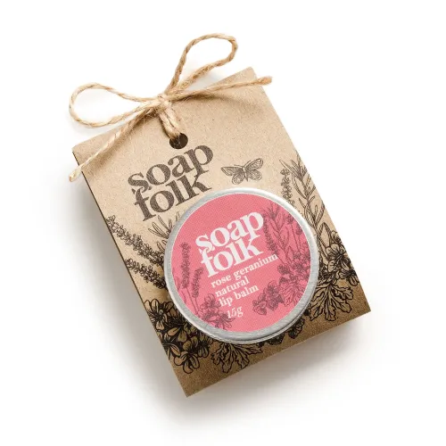 Soap Folk Rose Geranium Natural Lip Balm