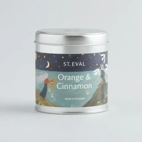 St Eval Orange and Cinnamon Scented Candle Christmas Tin