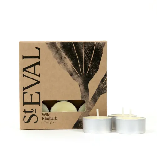 St Eval Wild Rhubarb Scented Tea Lights