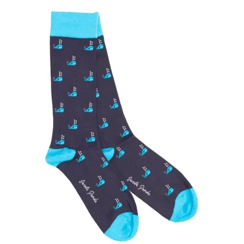 Swole Panda Men's Whale Bamboo Socks