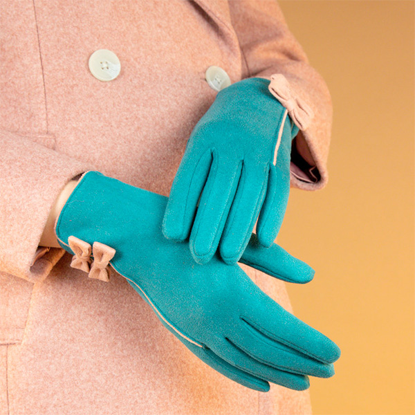 teal ladies gloves