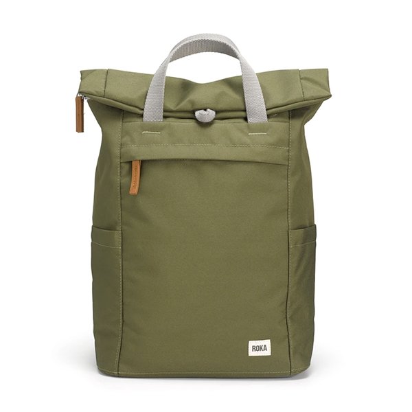 Roka Sustainable Finchley A Medium Backpack Moss Green