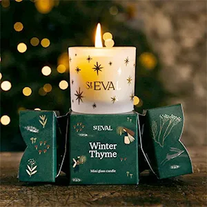 St Eval Winter Thyme Christmas cracker votive scented candle